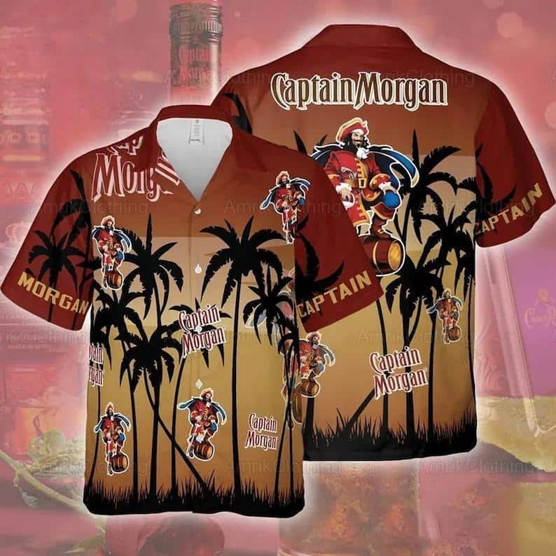 Captain Morgan Hawaiian Shirt Coconut Tree Trendy Summer Gift