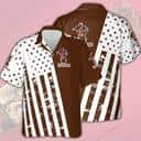 Captain Morgan Hawaiian Shirt Brown Star And Lines Summer Beach Gift Captain Morgan Hawaiian Shirt Brown Star And Lines Summer Beach Gift