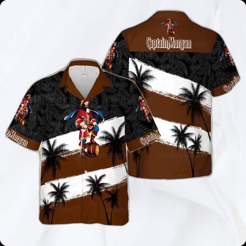 Captain Morgan Hawaiian Shirt Tropical Pattern Gift For Beach Trip
