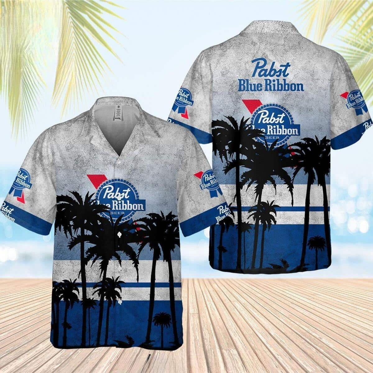 Vintage Pabst Blue Ribbon Beer Hawaiian Shirt