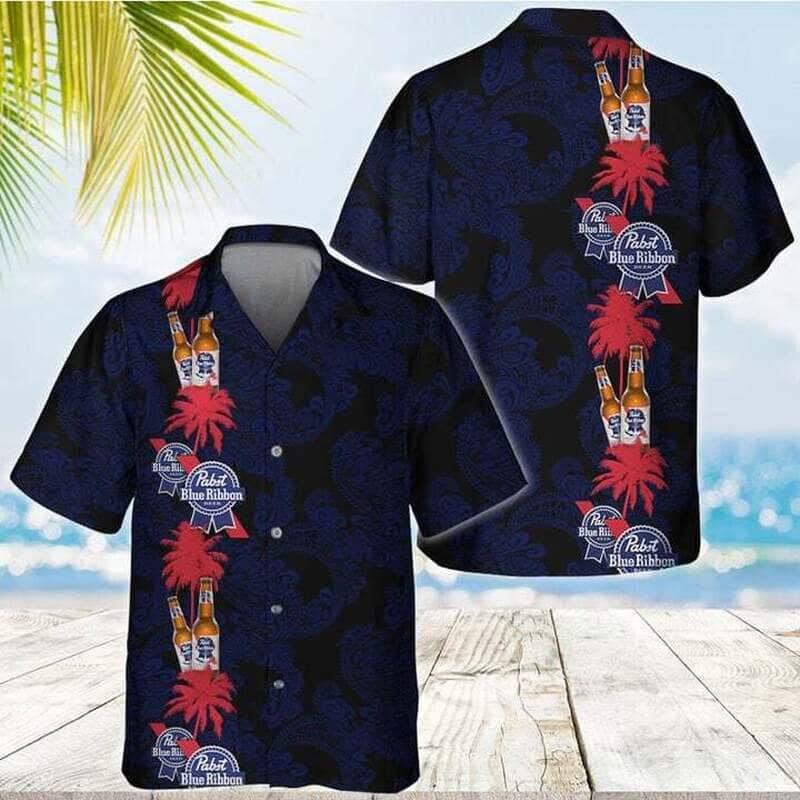 Pabst Blue Ribbon Beer Hawaiian Shirt Practical Beach Gift Pabst Blue Ribbon Beer Hawaiian Shirt Practical Beach Gift