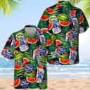 Pabst Blue Ribbon Beer Hawaiian Shirt Watermelon Pattern Pabst Blue Ribbon Beer Hawaiian Shirt Watermelon Pattern