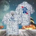 Pabst Blue Ribbon Beer Hawaiian Shirt Happy Halloween Doodle Art Pabst Blue Ribbon Beer Hawaiian Shirt Happy Halloween Doodle Art