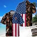 Captain Morgan Hawaiian Shirt US Flag Tropical Flowers Captain Morgan Hawaiian Shirt US Flag Tropical Flowers