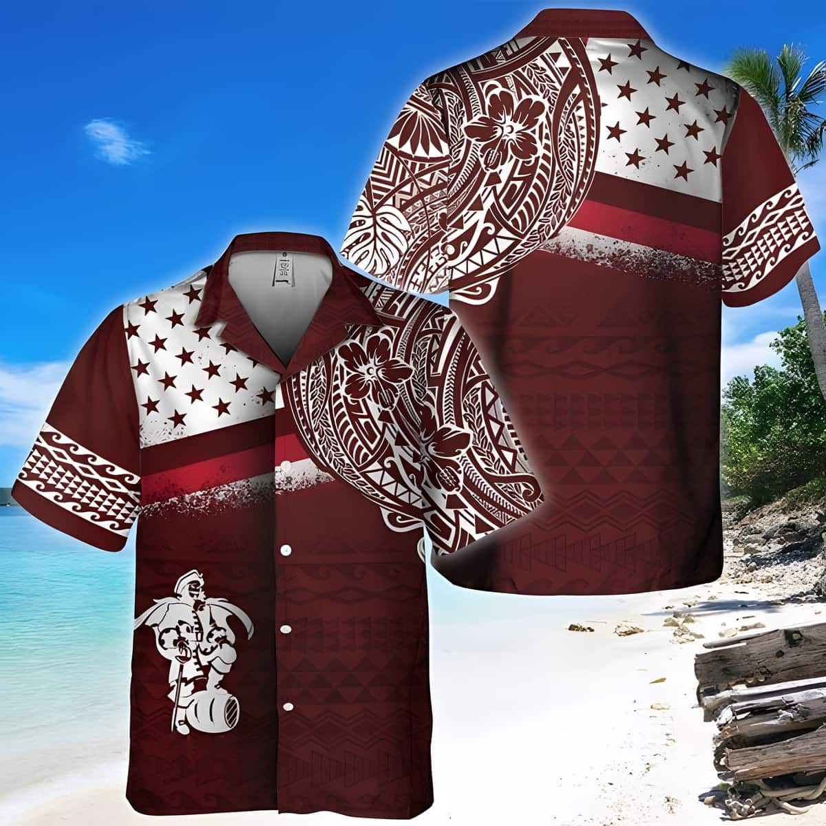 Captain Morgan Hawaiian Shirt Polynesian Pattern Trendy Summer Gift