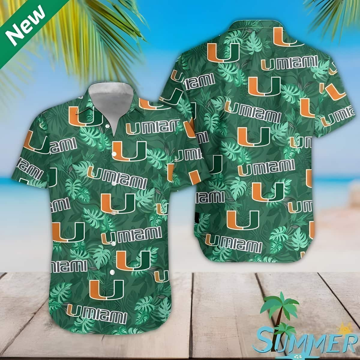 NCAA Miami Hurricanes Hawaiian Shirt Gift For College Football Fans