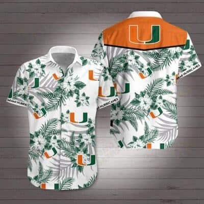 Miami Hurricanes Hawaiian Shirt Hibiscus Flower Gift For Beach Trip Miami Hurricanes Hawaiian Shirt Hibiscus Flower Gift For Beach Trip