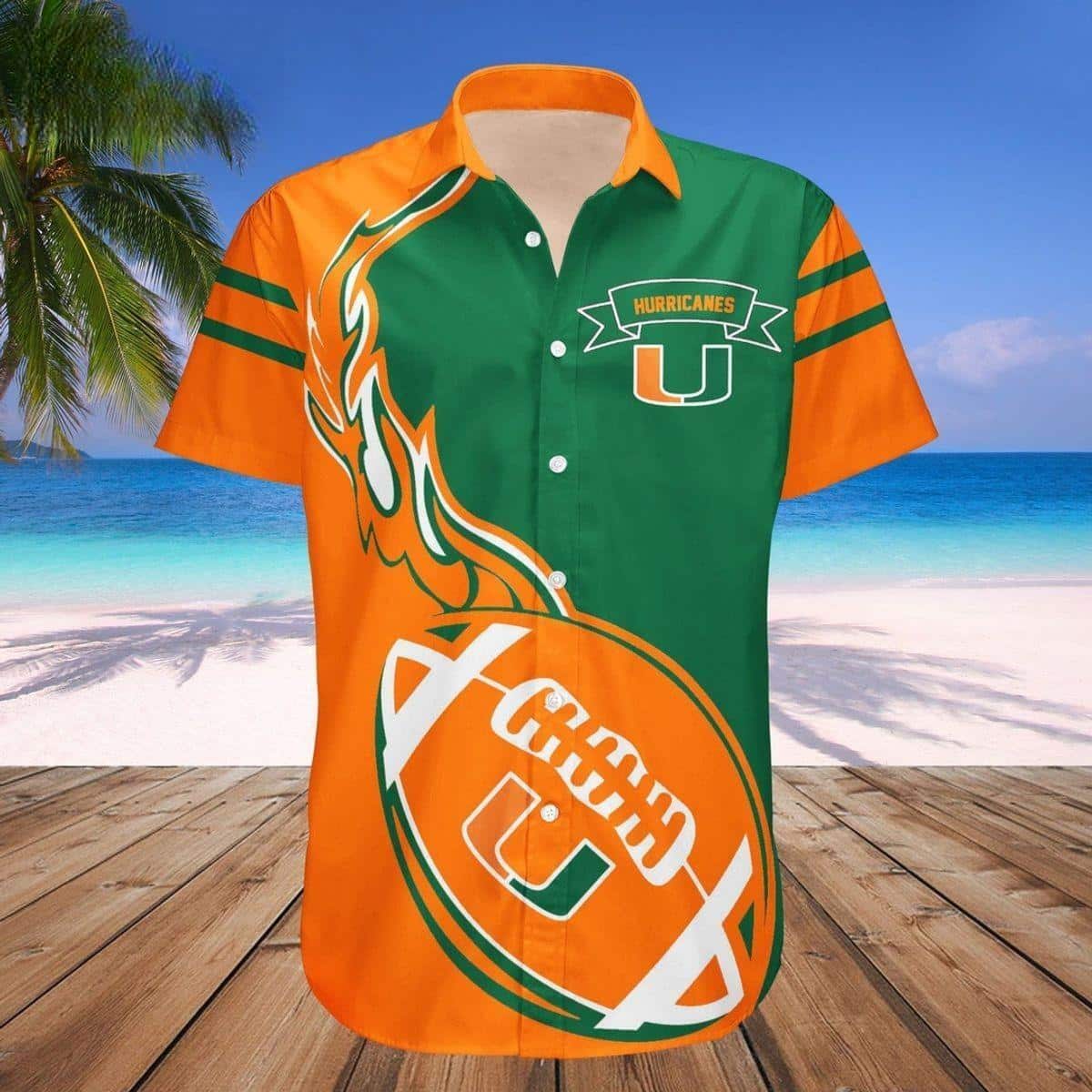 NCAA Miami Hurricanes Hawaiian Shirt Beach Gift For Sports Lovers NCAA Miami Hurricanes Hawaiian Shirt Beach Gift For Sports Lovers