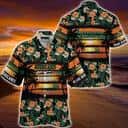 Miami Hurricanes Hawaiian Shirt Tropical Flower Pattern All Over Print