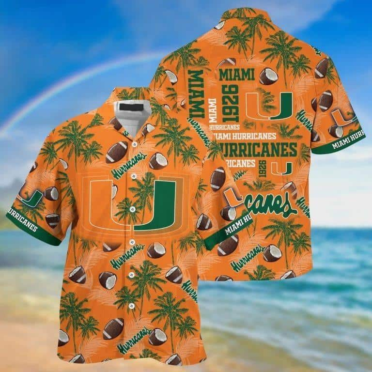 Miami Hurricanes Hawaiian Shirt Beach Vacation Gift