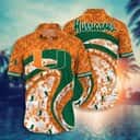 Miami Hurricanes Hawaiian Shirt Tropical Flower Pattern Gift For Football Fans Miami Hurricanes Hawaiian Shirt Tropical Flower Pattern Gift For Football Fans