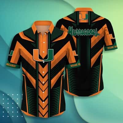 NCAA Miami Hurricanes Hawaiian Shirt Beach Gift For Football Coach NCAA Miami Hurricanes Hawaiian Shirt Beach Gift For Football Coach