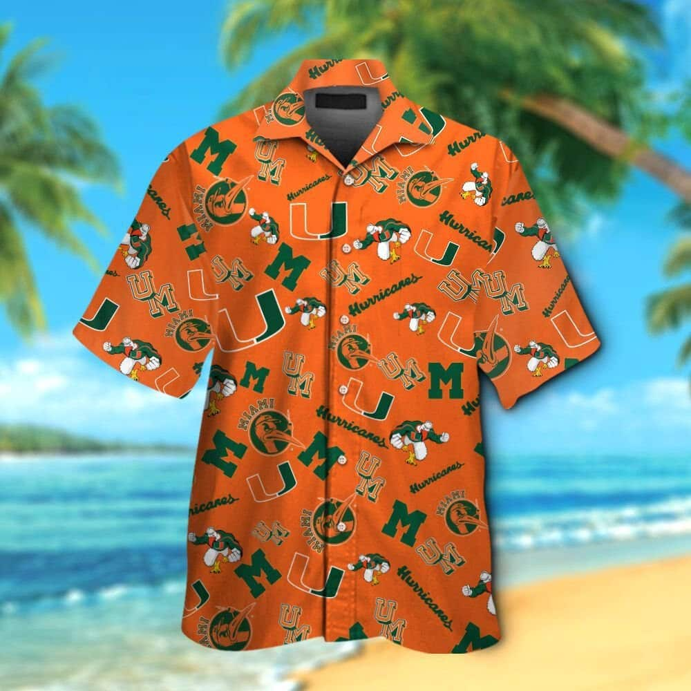 NCAA Miami Hurricanes Hawaiian Shirt Practical Beach Gift