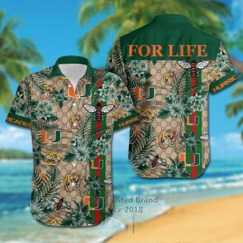 NCAA Miami Hurricanes Hawaiian Shirt Beach Gift For Football Fans NCAA Miami Hurricanes Hawaiian Shirt Beach Gift For Football Fans
