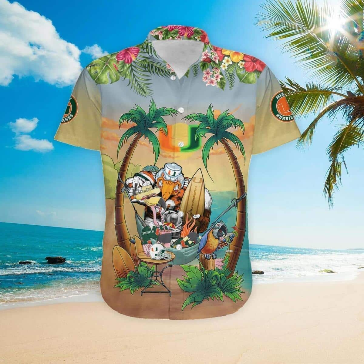 Miami Hurricanes Hawaiian Shirt Tropical Parrot Summer Gift For Friend