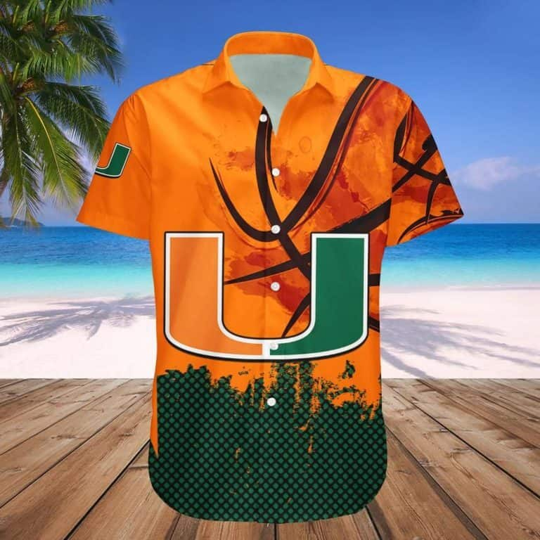 NCAA Miami Hurricanes Hawaiian Shirt Football Gift For Boyfriend