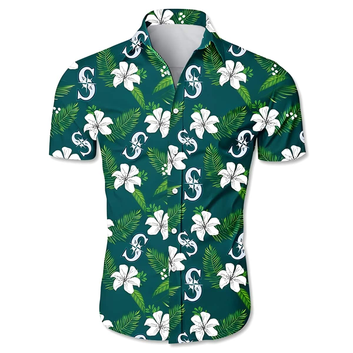 Seattle Mariners Hawaiian Shirt Tropical Flower Pattern Trendy Summer Gift