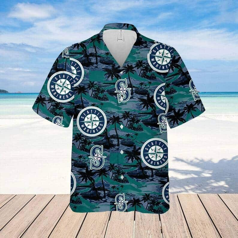 MLB Seattle Mariners Hawaiian Shirt Island Pattern All Over Print