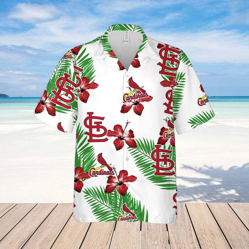 St. Louis Cardinals Hawaiian Shirt Hibiscus Flower Pattern All Over Print