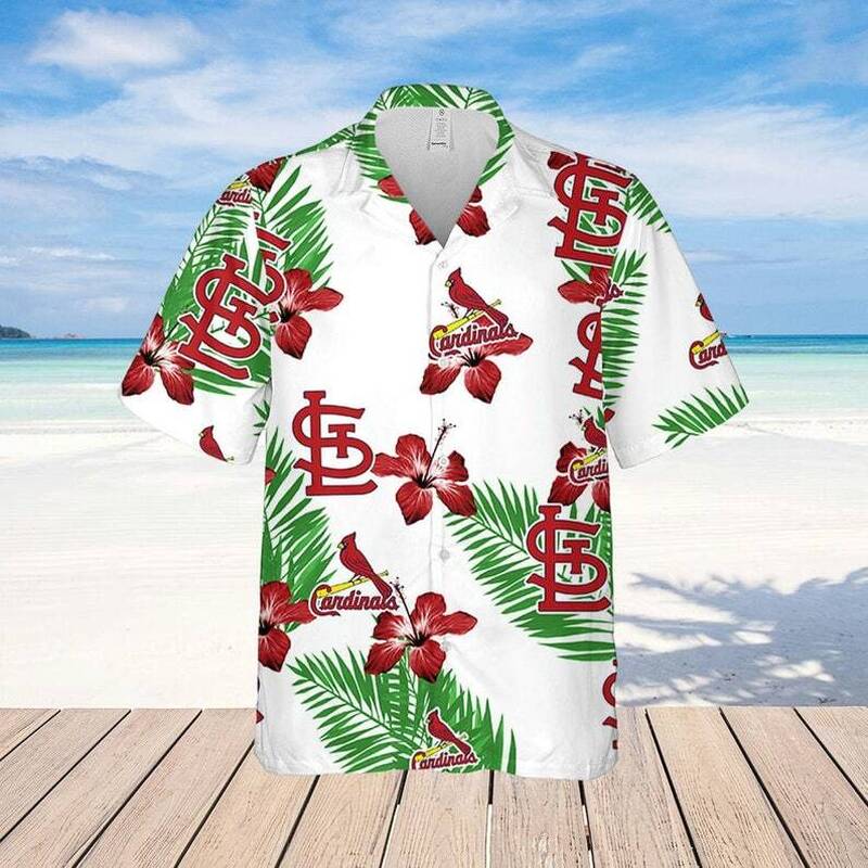 St. Louis Cardinals Hawaiian Shirt Hibiscus Flower Pattern All Over Print St. Louis Cardinals Hawaiian Shirt Hibiscus Flower Pattern All Over Print