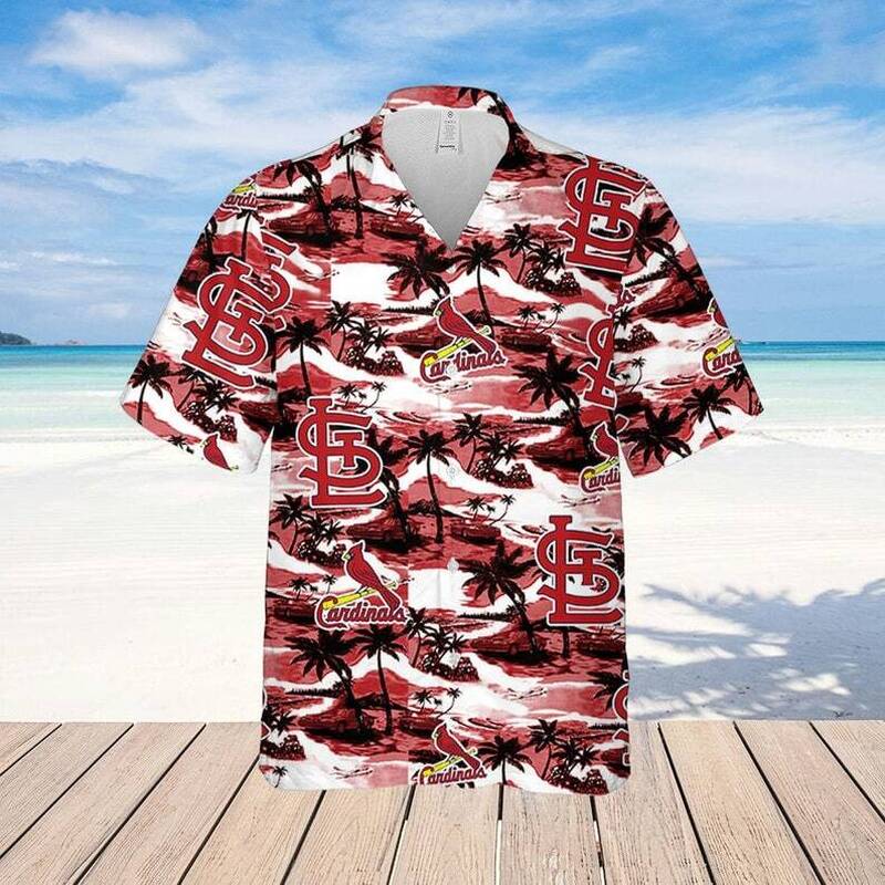 St. Louis Cardinals Hawaiian Shirt Sea Island Pattern Summer Beach Gift St. Louis Cardinals Hawaiian Shirt Sea Island Pattern Summer Beach Gift