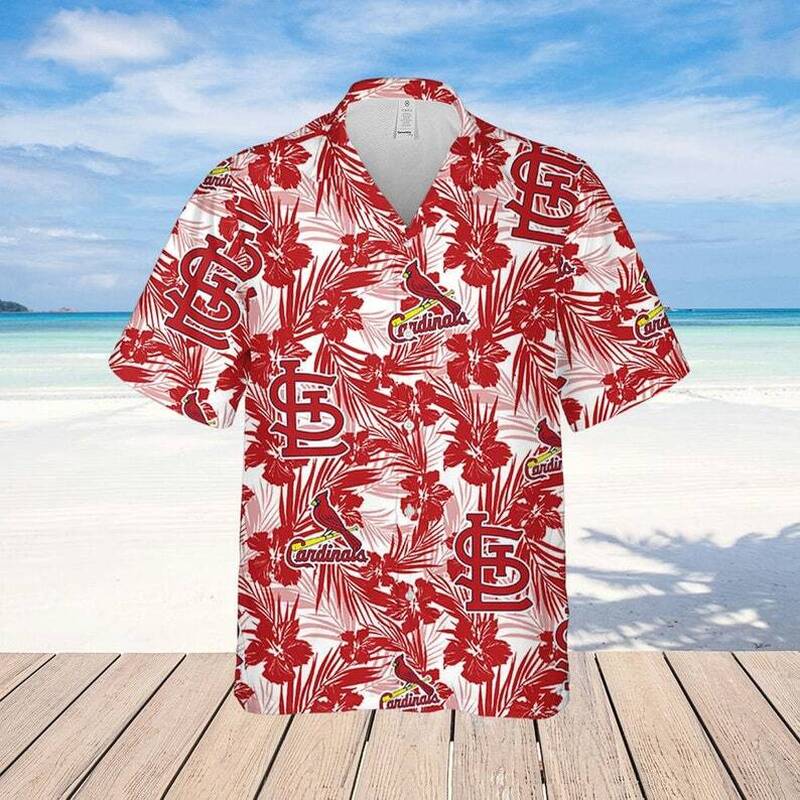 St. Louis Cardinals Hawaiian Shirt Tropical Flower Pattern Trendy Summer Gift St. Louis Cardinals Hawaiian Shirt Tropical Flower Pattern Trendy Summer Gift