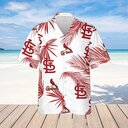 St. Louis Cardinals Hawaiian Shirt Palm Leaves Pattern Summer Gift For Friend St. Louis Cardinals Hawaiian Shirt Palm Leaves Pattern Summer Gift For Friend