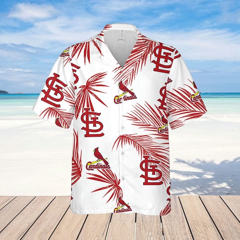 St. Louis Cardinals Hawaiian Shirt Palm Leaves Pattern Summer Gift For Friend