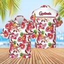 St. Louis Cardinals Hawaiian Shirt Tropical Flower Pattern Summer Beach Gift St. Louis Cardinals Hawaiian Shirt Tropical Flower Pattern Summer Beach Gift