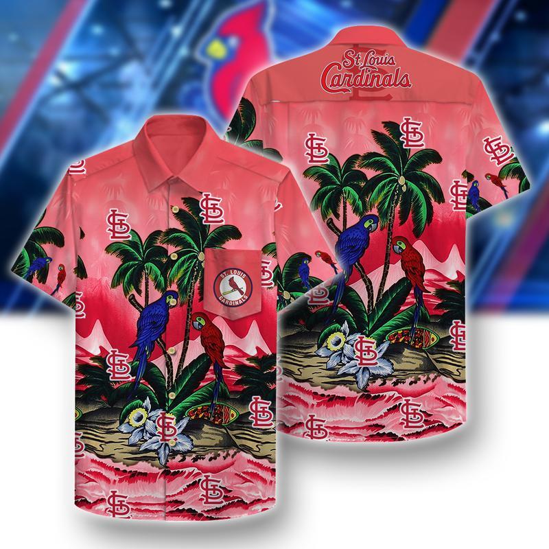 St. Louis Cardinals Hawaiian Shirt Bird Pattern Summer Gift For Baseball Players St. Louis Cardinals Hawaiian Shirt Bird Pattern Summer Gift For Baseball Players