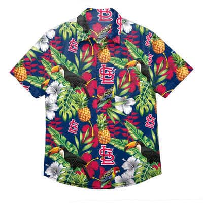 St. Louis Cardinals Hawaiian Shirt Tropical Flower Pattern All Over Print St. Louis Cardinals Hawaiian Shirt Tropical Flower Pattern All Over Print