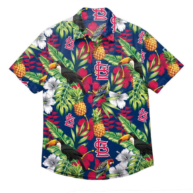 St. Louis Cardinals Hawaiian Shirt Tropical Flower Pattern All Over Print St. Louis Cardinals Hawaiian Shirt Tropical Flower Pattern All Over Print
