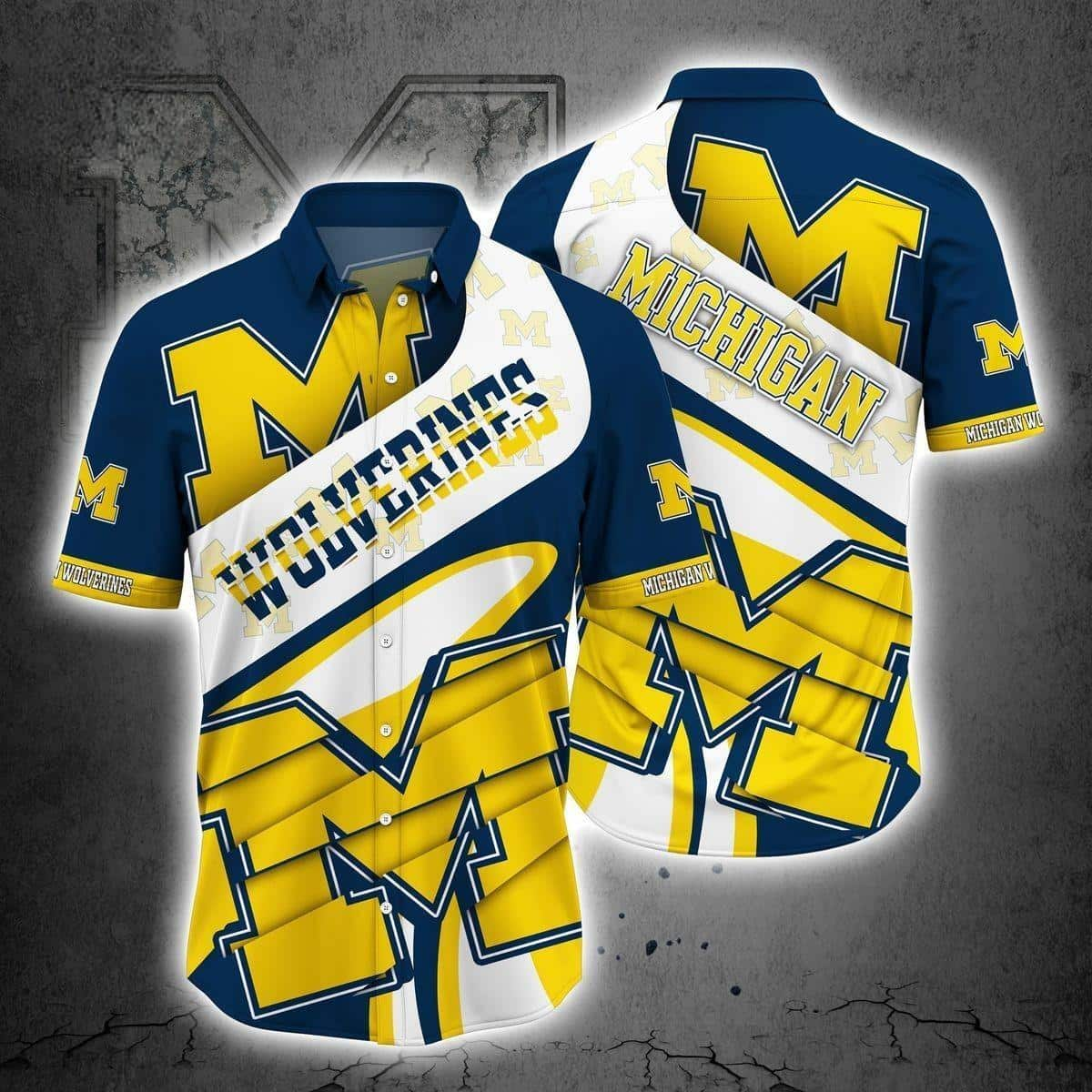 Michigan Wolverines Hawaiian Shirt Father's Day Gift For Beach Holiday