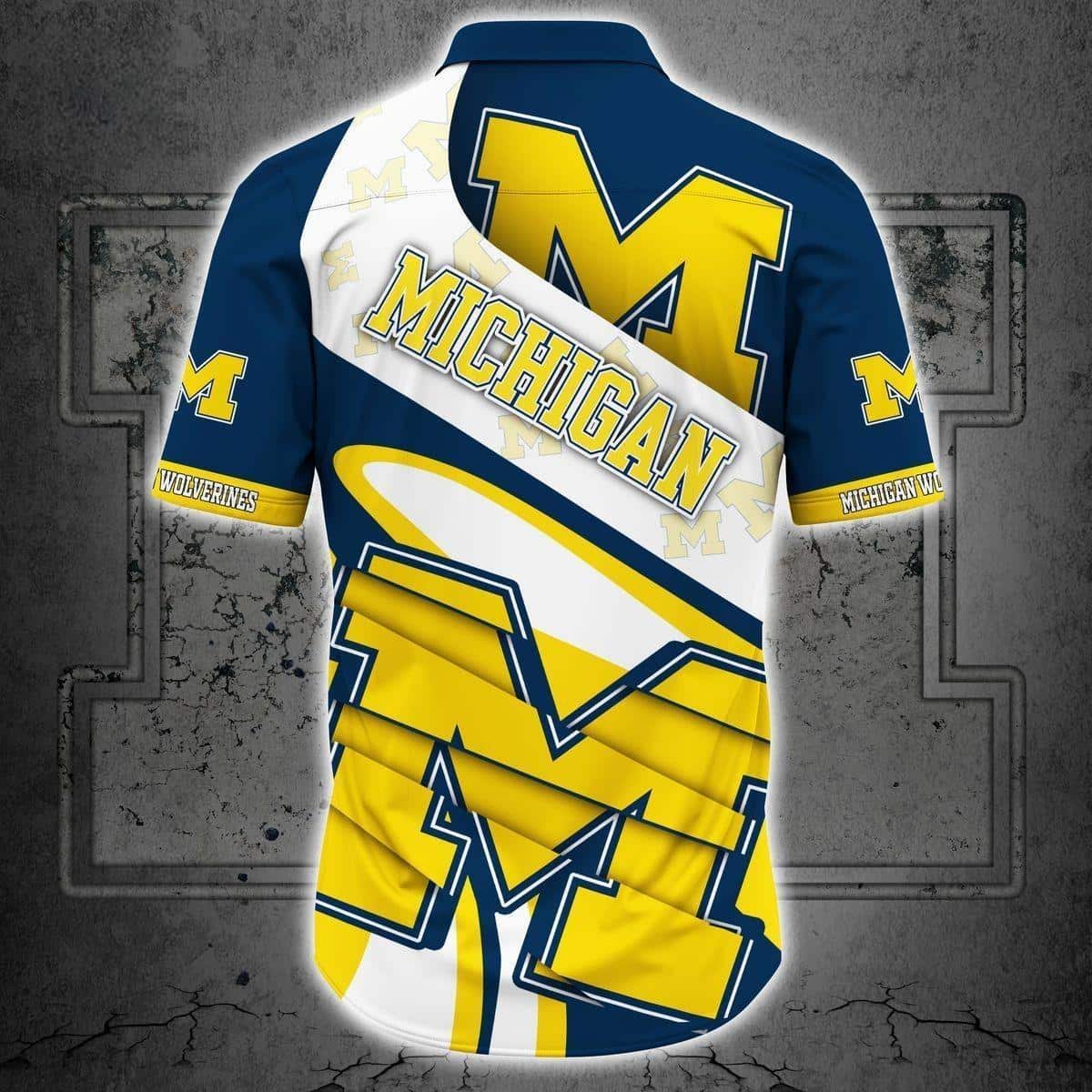 Michigan Wolverines Hawaiian Shirt Father's Day Gift For Beach Holiday Michigan Wolverines Hawaiian Shirt Father's Day Gift For Beach Holiday