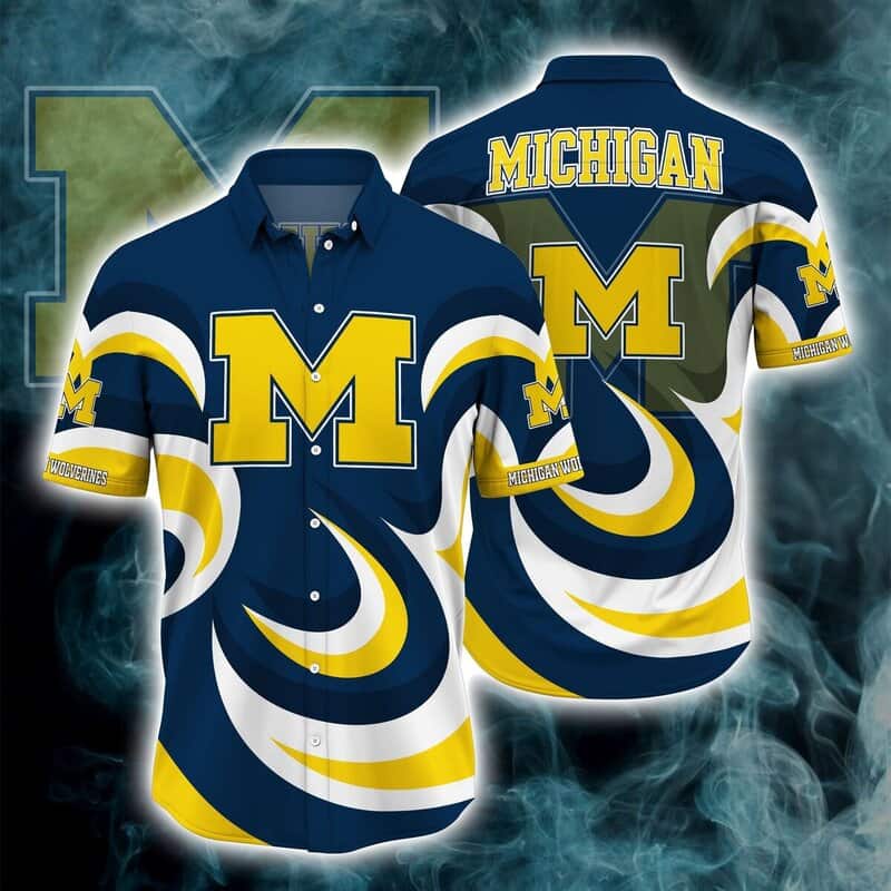 NCAA Michigan Wolverines Hawaiian Shirt Beach Gift For Sports Lovers NCAA Michigan Wolverines Hawaiian Shirt Beach Gift For Sports Lovers