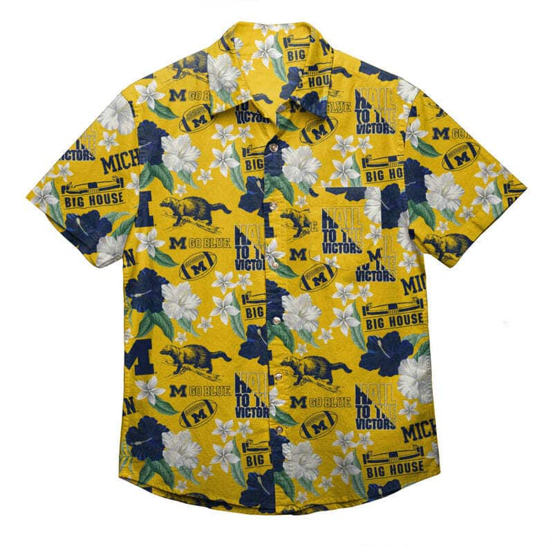 NCAA Michigan Wolverines Hawaiian Shirt Summer Vacation Gift