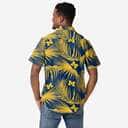 Michigan Wolverines Hawaiian Shirt Palm Leaves Pattern Michigan Wolverines Hawaiian Shirt Palm Leaves Pattern