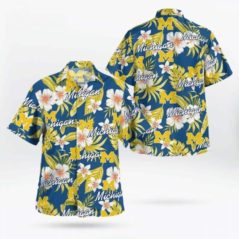 Michigan Wolverines Hawaiian Shirt Beach Gift For Him