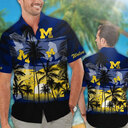 Michigan Wolverines Hawaiian Shirt Vintage Gift For Beach Trip Michigan Wolverines Hawaiian Shirt Vintage Gift For Beach Trip