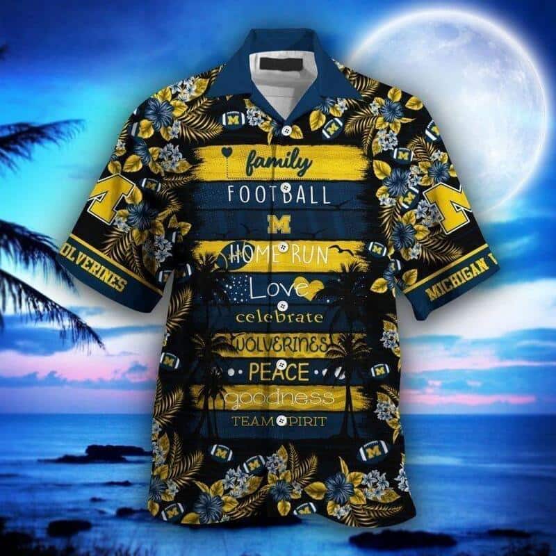 NCAA Michigan Wolverines Hawaiian Shirt Gift For College Football Fans NCAA Michigan Wolverines Hawaiian Shirt Gift For College Football Fans