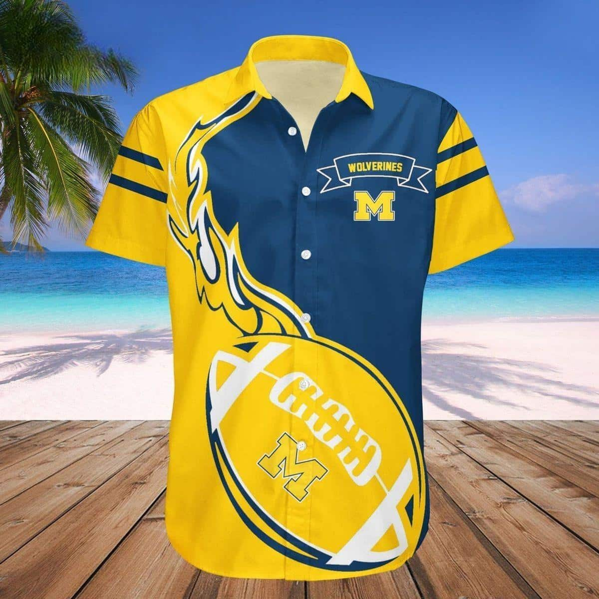 NCAA Michigan Wolverines Hawaiian Shirt Summer Gift For Sports Lovers