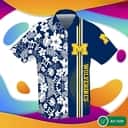 NCAA Michigan Wolverines Hawaiian Shirt Tropical Flower Pattern NCAA Michigan Wolverines Hawaiian Shirt Tropical Flower Pattern