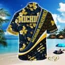 Michigan Wolverines Hawaiian Shirt Tropical Flower Pattern Best Beach Gift Michigan Wolverines Hawaiian Shirt Tropical Flower Pattern Best Beach Gift