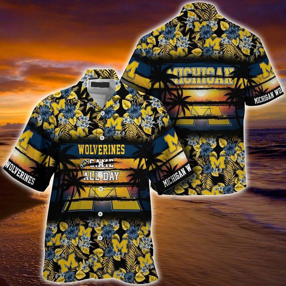 Michigan Wolverines Hawaiian Shirt Came All Day Trendy Summer Gift