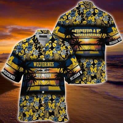 Michigan Wolverines Hawaiian Shirt Came All Day Trendy Summer Gift Michigan Wolverines Hawaiian Shirt Came All Day Trendy Summer Gift
