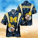 Mickey Mouse Disney Michigan Wolverines Hawaiian Shirt Best Beach Gift Mickey Mouse Disney Michigan Wolverines Hawaiian Shirt Best Beach Gift