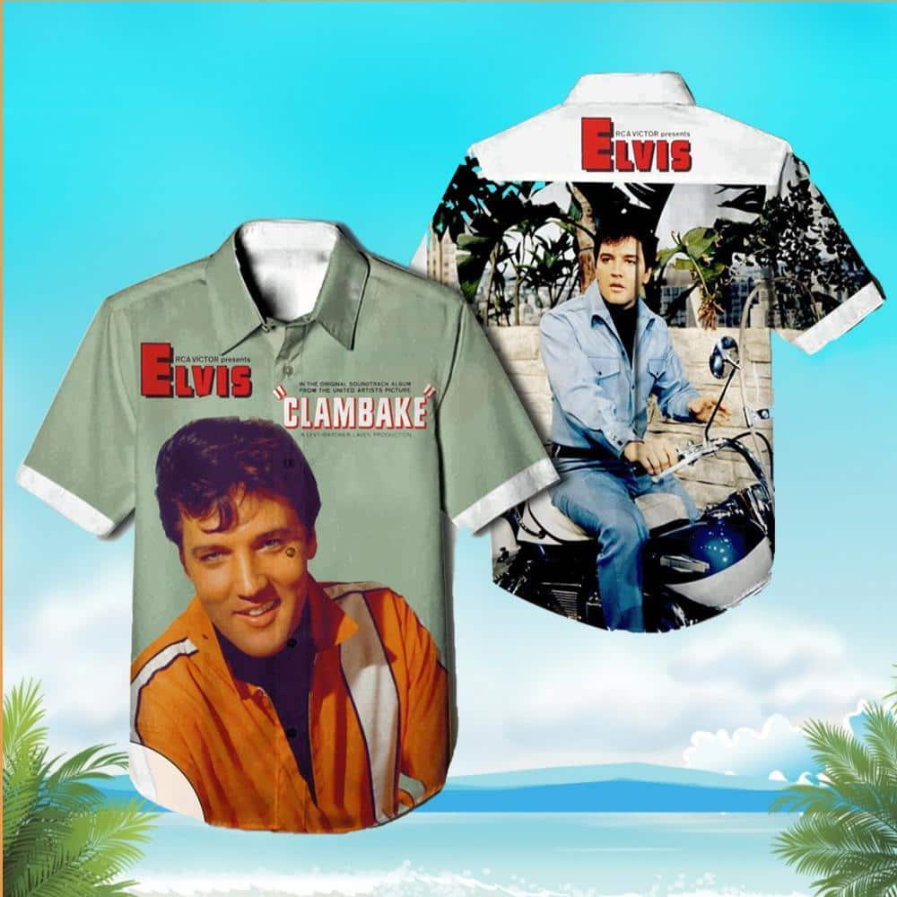 Elvis Presley Hawaiian Shirt Clambake Album Cover Rock Music Gift