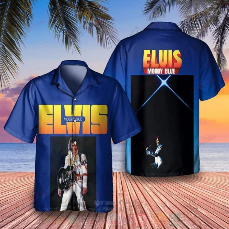 Elvis Presley Moody Blue Hawaiian Shirt For Elvis Fans