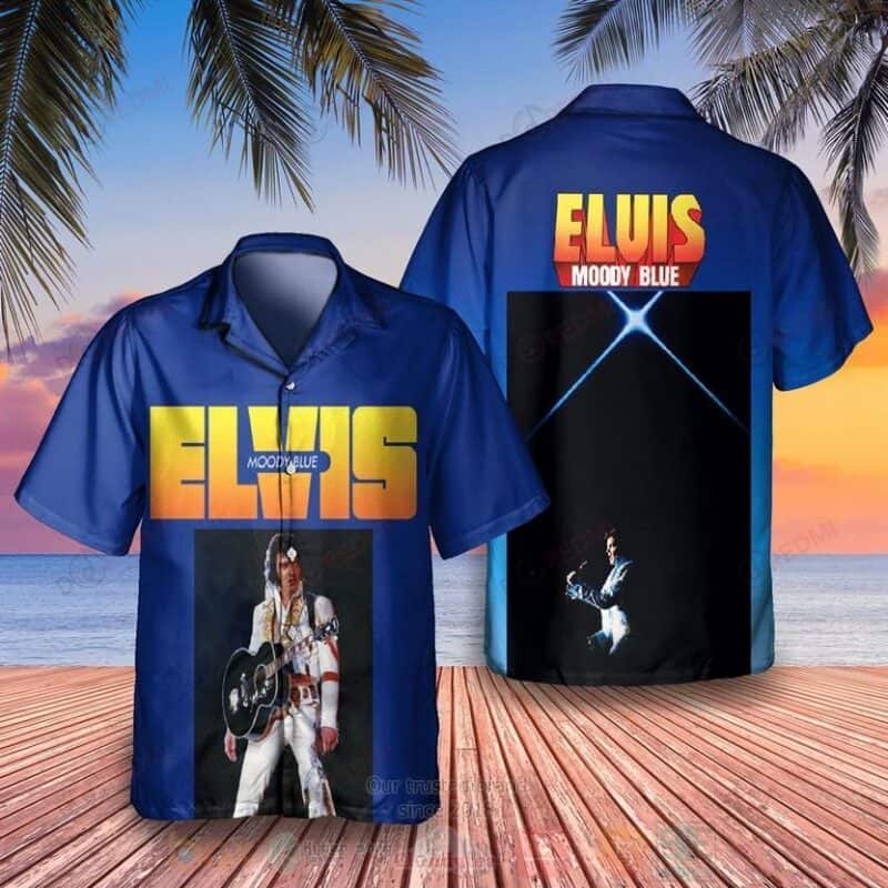 Elvis Presley Moody Blue Hawaiian Shirt For Elvis Fans Elvis Presley Moody Blue Hawaiian Shirt For Elvis Fans