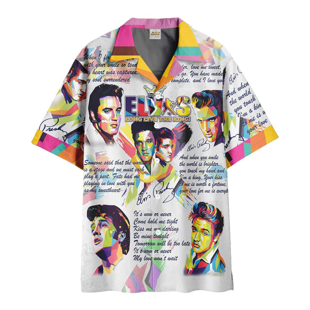 Elvis Presley Hawaiian Shirt Long Live The King Gift For Elvis Lovers
